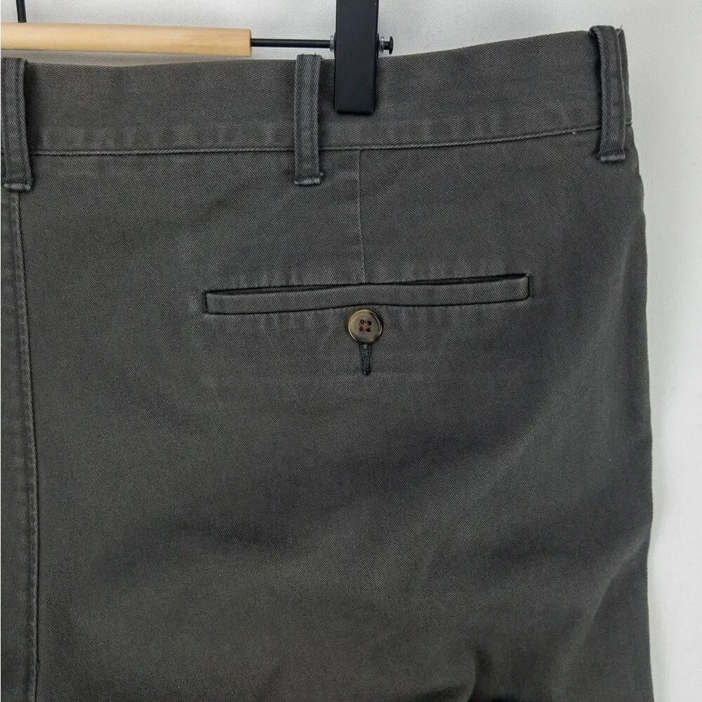 J.Crew Mercantile Flex Slim Chinos Mens 38x32 Gray Stretch Cotton Flat Front